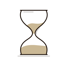 Illustration of an hourglass